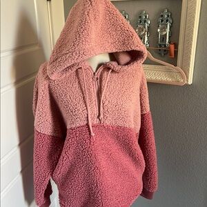 PINK Victoria's Secret Two-Tone Pink Hoodie